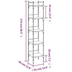 Greatstore Knihovna s 5 policemi dub sonoma 35x30x174 cm kompozitní dřevo