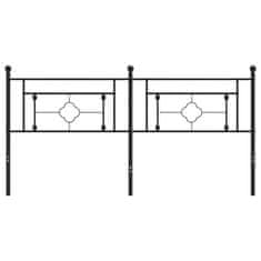 Vidaxl Kovové čelo postele černé 180 cm
