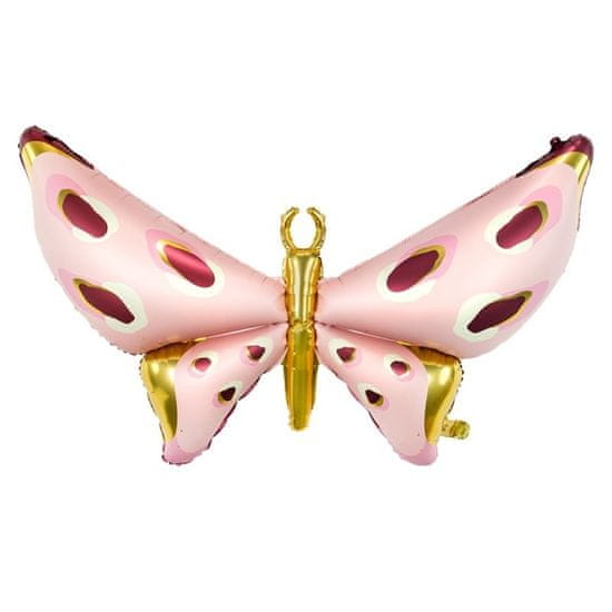 PartyDeco Balónek fóliový Motýlek 110 x 80 cm