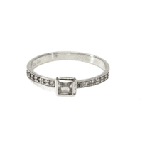 Pattic Prsten z bílého zlata se středovým zirkonem a zirkony AU 585/000 1,85 gr, PR686004001