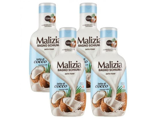 Malizia Malizia Změkčující koupelová tekutina Kokosové mléko 1l
