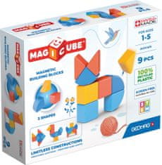 Geomag Magnetické kostky Magicube Shapes - Zvířata 9 kostek