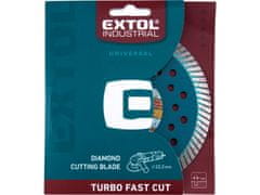 Extol Industrial Kotouč diamantový řezný, turbo Fast Cut, suché i mokré řezání, O 150x22,2x2,5mm