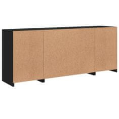 Greatstore Příborník s LED osvětlením černý 163 x 37 x 67 cm