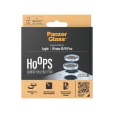 PanzerGlass PanzerGlass Hoops ochrana fotoaparátu na iPhone 15 / 15 Plus, černá Modrá