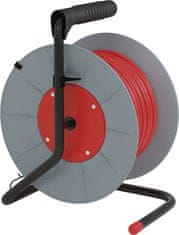 Emos Prodlužovací kabel na bubnu 25 m / 4 zás. / s vypínačem / červený / PVC / 230V / 1,5 mm2