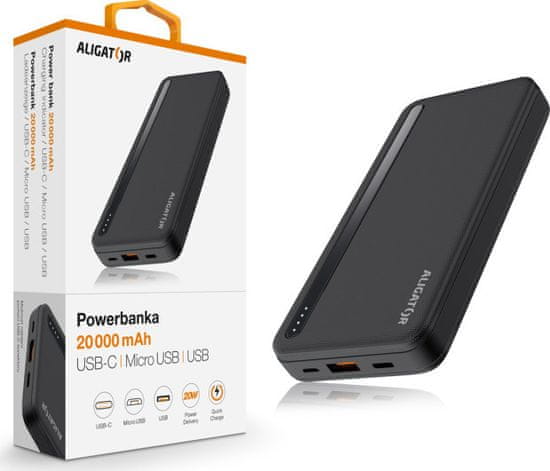 Aligator PBAL2050 20 000mAh 20W černá