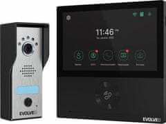 Evolveo DoorPhone AHD7, Sada domácího WiFi videotelefonu s ovládáním brány nebo dveří, černý monitor