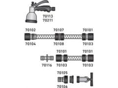 Extol Craft Postřikovač zahradní na hadici, 7-funkční