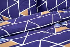 Stanex Ložní povlečení krepové pyramidy fialové (LS298) Rozměr: 140 x 200 + 90 x 70, Zapínání: Knoflíkové