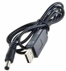 HADEX Redukce, step-up měnič USB 5V / DC5,5x2,1mm 12V/1A