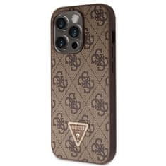 Guess hard silikonový obal iPhone 15 PRO MAX 6.7" Brown Crossbody 4G Diamond Triangle