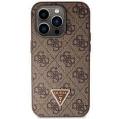 Guess hard silikonový obal iPhone 15 PRO MAX 6.7" Brown Crossbody 4G Diamond Triangle