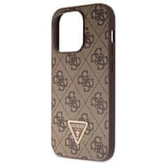 Guess hard silikonový obal iPhone 15 PRO MAX 6.7" Brown Crossbody 4G Diamond Triangle