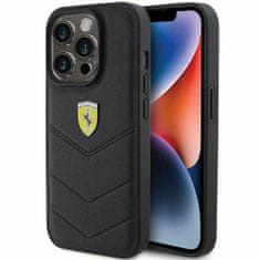 Ferrari hard silikonové pouzdro iPhone 15 PRO MAX 6.7" black Quilted Metal Logo