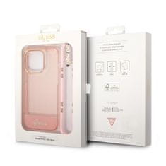 Guess GUHCP14XHGCOHP hard silikonové pouzdro iPhone 14 PRO MAX 6.7" pink Translucent Pearl Strap