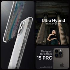 Spigen Ultra Hybrid obal na iPhone 15 PRO MAX 6.7" Frost Clear (matný)