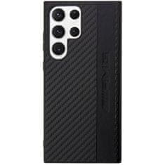 AMG AMHCS23LBLSCA hard silikonové pouzdro Samsung Galaxy S23 ULTRA 5G black Carbon Stripe & Embossed