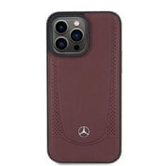 MERCEDES hard obal na iPhone 15 PRO 6.1" Red Leather Urban Bengale