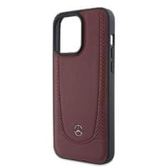 MERCEDES hard obal na iPhone 15 PRO 6.1" Red Leather Urban Bengale