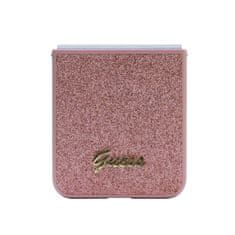 Guess hard kryt na Samsung Galaxy Z Flip 5 Pink Glitter Flakes Metal Logo