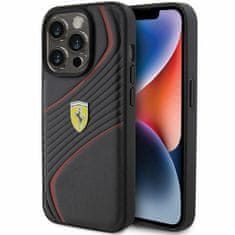 Ferrari hard silikonové pouzdro iPhone 15 PRO MAX 6.7" black Twist Metal Logo