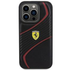 Ferrari hard silikonové pouzdro iPhone 15 PRO 6.1" black Twist Metal Logo