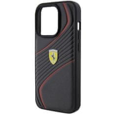 Ferrari hard silikonové pouzdro iPhone 15 PRO 6.1" black Twist Metal Logo