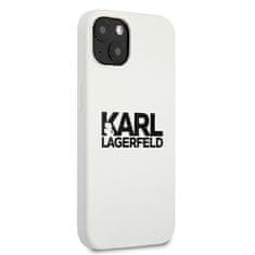 Karl Lagerfeld KLHCP13SSLKLWH hard silikonové pouzdro iPhone 13 Mini 5.4" white Silicone Stack Logo