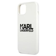 Karl Lagerfeld KLHCP13SSLKLWH hard silikonové pouzdro iPhone 13 Mini 5.4" white Silicone Stack Logo