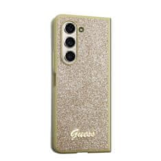 Guess hard kryt na Samsung Galaxy Z Fold 5 Gold Glitter Flakes Metal Logo