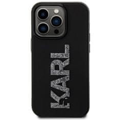 Karl Lagerfeld hard silikonové pouzdro iPhone 15 PRO MAX 6.7" black 3D Rubber Glitter Logo