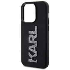 Karl Lagerfeld hard silikonové pouzdro iPhone 15 PRO MAX 6.7" black 3D Rubber Glitter Logo