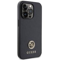 Guess hard silikonové pouzdro iPhone 15 PRO 6.1" black Strass Metal Logo