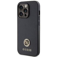 Guess hard silikonové pouzdro iPhone 15 PRO 6.1" black Strass Metal Logo