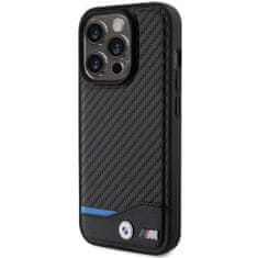 Bmw hard silikonové pouzdro iPhone 15 PRO 6.1" black Leather Carbon