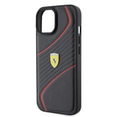 Ferrari FEHCP15SPTWK hard silikonové pouzdro iPhone 15 6.1" black Twist Metal Logo