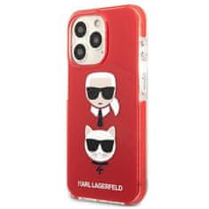 Karl Lagerfeld KLHCP13XTPE2TR hard silikonové pouzdro iPhone 13 Pro MAX 6.7" red Karl & Choupette Head