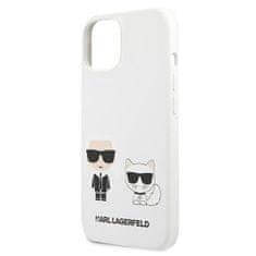 Karl Lagerfeld KLHCP13SSSKCW hard silikonové pouzdro iPhone 13 Mini 5.4" white Silicone Karl & Choupette