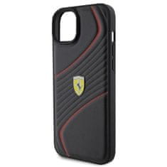 Ferrari hard silikonové pouzdro iPhone 15 PLUS 6.7" black Twist Metal Logo