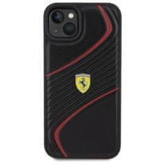 Ferrari hard silikonové pouzdro iPhone 15 PLUS 6.7" black Twist Metal Logo