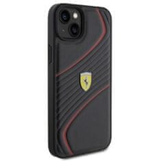 Ferrari hard silikonové pouzdro iPhone 15 PLUS 6.7" black Twist Metal Logo