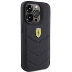 Ferrari hard silikonové pouzdro iPhone 15 PRO 6.1" black Quilted Metal Logo