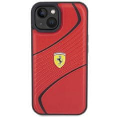 Ferrari  hard silikonové pouzdro iPhone 15 6.1" red Twist Metal Logo