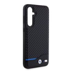 Bmw hard silikonový kryt na Samsung Galaxy S23 FE Black Leather Carbon