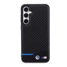 Bmw hard silikonový kryt na Samsung Galaxy S23 FE Black Leather Carbon