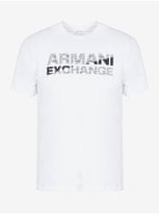 Armani Exchange Bílé pánské triko Armani Exchange XL