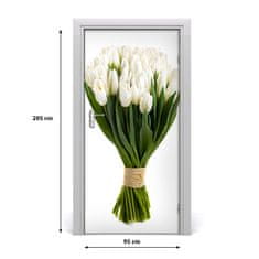 tulup.cz Fototapeta na dveře Bílé tulipány 95x205 cm