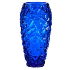Caesar Crystal Váza Rock, barva modrá, výška 310 mm