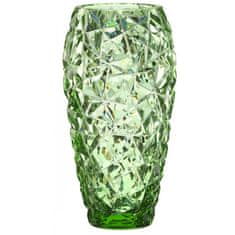 Caesar Crystal Váza Rock, barva zelená, výška 310 mm